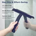 thumbnail image 6 of OVINESY 10" Shower Squeegee for Glass Doors, Streak-Free Silicone Blade, Ergonomic Handle, Built-In Hook, Squeegee for Shower Glass, Bathroom, Tile Walls, Mirrors, Windows, Car Windshields, Blue, 6 of 9