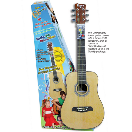ChordBuddy Jr. Guitar System, Includes: DVD, Songbook, Tuner, and 1/2 Size Junior Guitar