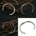 thumbnail image 2 of FENOHREFE Stainless Steel Runes Cuff Bracelet Men's Runes Open Bracelet in Stainless Steel with Twist Cuff Designs, 2 of 7