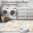 thumbnail image 5 of ODIKA 4'x6' Machine Washable Non-Slip Area Rug, Modern Bubble Geometry with Concentric Circles and Subtle Gradients High Traffic Rug, Beige, 127097, 5 of 7