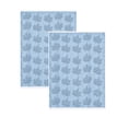 thumbnail image 6 of Leutsin 2 Pack Fall Maple Leaf Kitchen Towels, Blue Jacquard Maple Leaf Pattern Absorbent Dish Hand Towels, Farmhouse Seasonal Thanksgiving Halloween Kitchen Counter Home Decor, 16 x 24 inch, 6 of 7