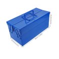 thumbnail image 2 of Raindrops 1Pcs Multifunctional Tool Holder Iron Tool Storage Box Blue Double-layer Design For Home Use 34.0*16.3*16.3in, 2 of 8