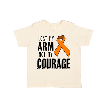 

Inktastic Lost my Arm Not my Courage Limb Loss Awareness Orange Ribbon Gift Toddler Boy or Toddler Girl T-Shirt