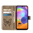 thumbnail image 3 of Galaxy A31 Phone Case, Dteck Embossed Butterfly Magnetic Flip PU Leather Wallet Foilo Case Stand Protective Cover with Hand Strap [Built-in card slots/money pocket] for Samsung Galaxy A31, Gray, 3 of 5