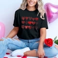 thumbnail image 6 of Goodtrade8 Plus Size Valentines Womens Tops Short Sleeve Valentines Women Heart Printed Casual Love Crew Neck Shirts for Women, 6 of 7