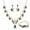 GOLD GREEN, variant on Women's Jewelry Set: Rhinestone Wedding Necklace, Earrings, and Bracelet Set; Prom Dress Jewelry