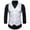 White, variant on Yaoyar Vests For Men Autumn And Winter Party Brocade Casual Vest Jacket With Winter Fashion Personality Vest Jacket Casual Print Double Breasted Blazer Jacket Blue M