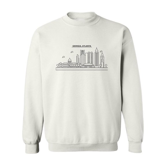 Georgia Atlanta Buildings Sweatshirt Men -Image by Shutterstock, Male XX-Large