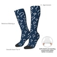 thumbnail image 4 of Gaeub Question Marks Printed Design Socks Stretchy High Tube Socks for Men Women Teens , Softball Soccer Socks for Hiking, Sport, 4 of 6