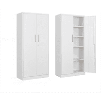 Long handle Metal Storage Cabinet ,71" Garage Storage Cabinet with Lock for Home