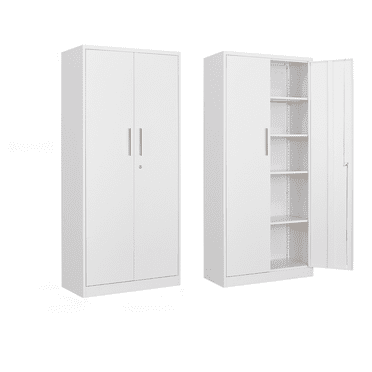 Long handle Metal Storage Cabinet ,71" Garage Storage Cabinet with Lock for Home