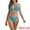 Blue, variant on DARING DIVA Women's Halter Bikini Sets Double Lace Up Tie Back X-Small White