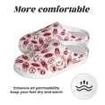thumbnail image 6 of Disketp Red Football Women's Men's Slippers Plush Slip-On House Slipper for Winter Indoor Soft Cushion Non-slip Fluffy Slides Slippers-11, 6 of 7
