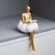 thumbnail image 4 of Figurita de bailarina de resina Gold Clouds Adorno de bailarina • Estatua de escritorio de coche en el salón • Decoración romántica de invierno para la tienda de baile de Navidad 16x7x7cm, 4 of 6