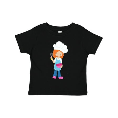 

Inktastic Baking Baker Pastry Chef Cute Girl Orange Hair Gift Toddler Toddler Girl T-Shirt