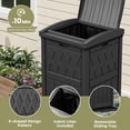 thumbnail image 4 of Uforic 32 Gallon Large Outdoor Trash Bin, Waterproof Garbage Can with Lid and Drip Tray for Porch, Backyard, Patio, Black, 4 of 9