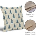 thumbnail image 4 of Christmas Tree Pillow Covers 18x18 Set of 2 Blue Xmas Rustic Style Winter Print Decorative Outdoor Pillowcases Farmhouse Holiday Throw Cushion Case Decor for Couch Sofa Bed, 4 of 6