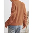 thumbnail image 3 of Cupshe Women's Sweater Long Sleeve Crewneck Sweaters Cable Knit Tops, 3 of 8