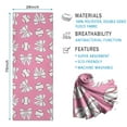 thumbnail image 2 of Pink Bows and Baseballs Pattern Hot Yoga Mat Towel Non Slip for Hot Yoga - Quick-Drying Yoga Mat Cover with 4 Corner Pockets with Travel Bag - Hot Yoga Towel Non Slip 74"x26", 2 of 6