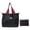 A002- Black, variant on Large Reusable Tote Bag Featuring Water-Resistant Nylon Construction & Adjustable Drawstring Bag Top, Foldable Tote Bag with Shoulder Bags for Women Design for Grocery Hauls and