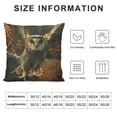 thumbnail image 5 of PHYHOO Throw Pillow Covers Handsome Flying Owl Square Pillowcases for Home Decor Sofa Car Bedroom Abstract Fire Clouds Background Animal Art Design Pillow Cases, 5 of 5