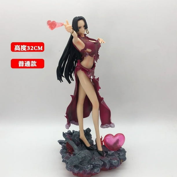 Figura de acción de One Piece Boa Hancock, Sexy estatuilla de PVC con luces LED, estatua investible Hentai 18, modelo de juguete, regalo, 35cm