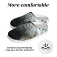 thumbnail image 6 of Daiia White Red Cockatoo Print Women’s Fuzzy Slippers Memory Foam Lightweight House Shoes Cozy Loafer Flannel House Shoes-46/47, 6 of 7