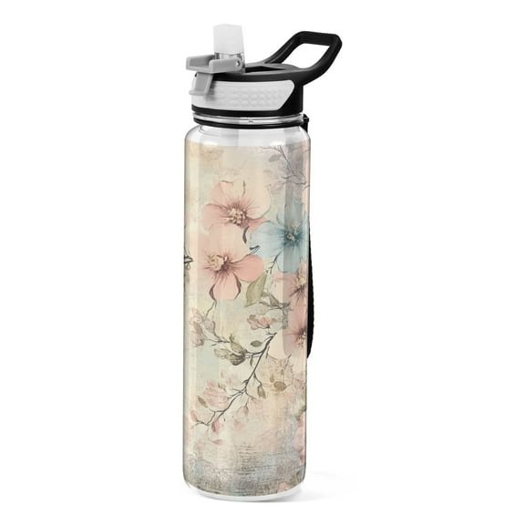BZSMCE Sport Bottle Delicate Blossoms on Soft Canvas Outdoor sports Water Bottle Size: 10.4x3in