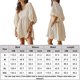 thumbnail image 2 of Vestido de manga Linterna Casual Una línea Mujer Color sólido Traje diario Kuymtek  Beige T S para Mujer, 2 of 6