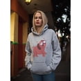 thumbnail image 2 of Pug Heart Eyes Hoodie Women -Smartprints Designs, Female Medium, 2 of 4