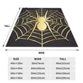 thumbnail image 3 of Balery Gold Spider On The Web Manta de Felpa Suave y Acogedora – Cobija de Franela Aterciopelada para Cama, Lavable y Cálida para Sofá, Mascotas, Transpirable-40"x30", 3 of 7