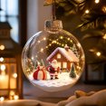 thumbnail image 6 of Liamobondopolis Glowing Christmas Story Ornament, Light Up Mini Scene with Santa and Cabin, Shatterproof Acrylic Hanging Decor, 3.14 Inches, 6 of 7