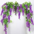 Lierteer Wisteria flower simulation fake flower vine wrapped around