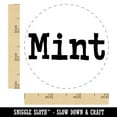 thumbnail image 2 of Mint Herb Fun Text Self-Inking Rubber Stamp Ink Stamper - Red Ink - Small 3/4 Inch, 2 of 7