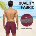 thumbnail image 5 of High-quality Men's Swim Trunks With Compression Liner 2 In 1 Quick Dry Mens Swim Shorts With Boxer Brief Lined Surfing Stretchy Beach Shorts With Zipper Pockets Xi, 5 of 5