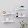 thumbnail image 2 of Estantes de pared VidaXL de MDF blanco brillante, juego de 4, 2 of 9