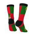 thumbnail image 5 of Funny Novelty Colorful Socks Portugal Flag Patterned Casual Crew Socks, 5 of 7