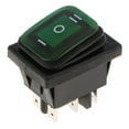 thumbnail image 3 of S SERENABLE LED Illuminated ON/OFF/ON 6Pin 3Position Square Toggle Rocker Switch Green, 3 of 6