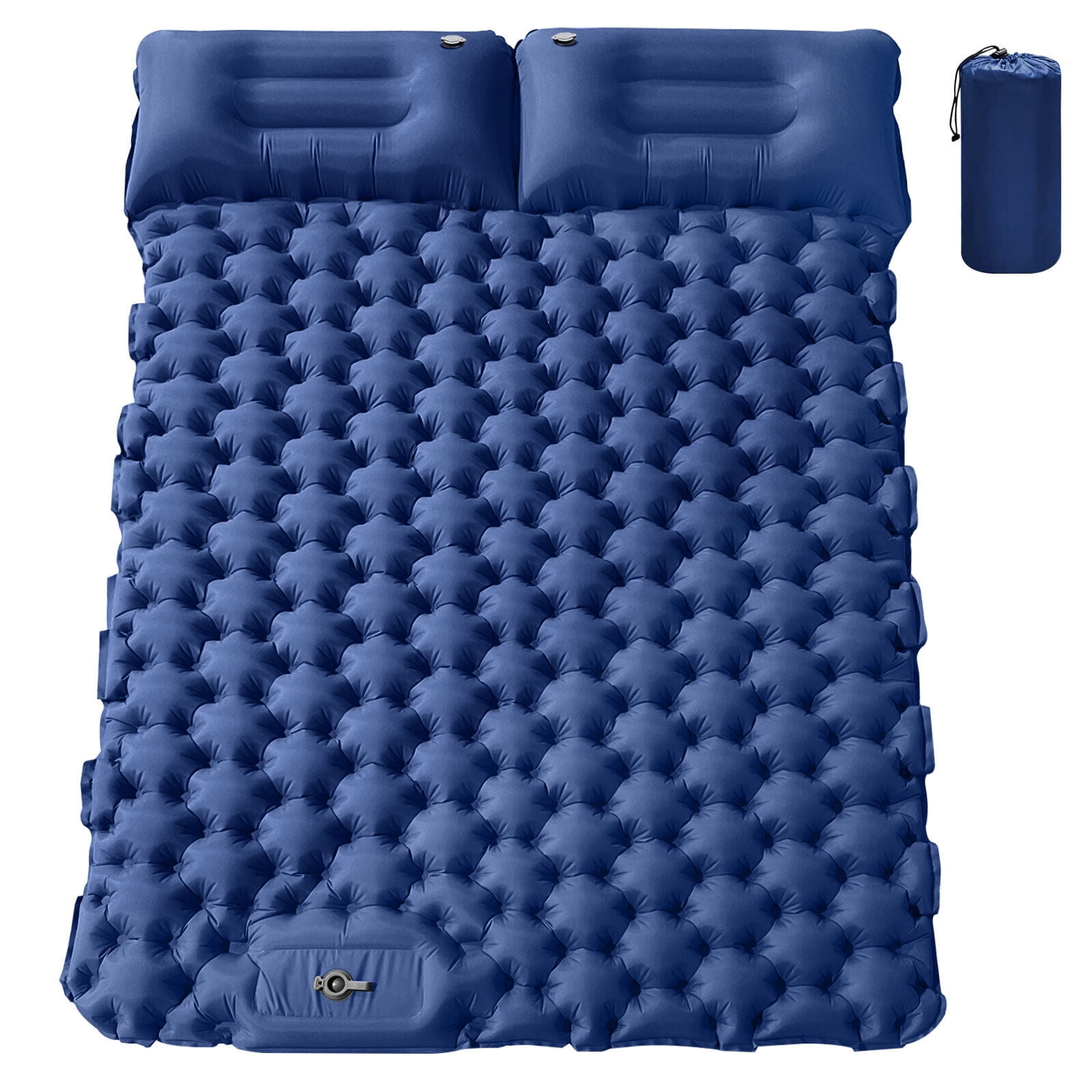 TOPCHANCES Double Camping Sleeping Pad with Air Pillow 2 Person ...