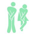 thumbnail image 1 of Etiqueta engomada del inodoro del WC del PVC impermeable luminoso poste imágenes señal de puerta extraíble, 1 of 6
