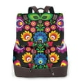 thumbnail image 1 of Balery Traditional Floral Polish Mochila de Cuero para Mujeres, Gran Capacidad, Bolsa de Viaje Multifuncional, Mochila de Cuero y Bolsa de Hombro para Mujeres, 1 of 4