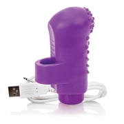 Screaming O Charged FingO Vooom Mini Vibe, Purple, USB Rechargeable Waterproof Personal Massager