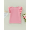 thumbnail image 5 of Musuos Baby Girls Boy Summer Cotton Flying Sleeves Tops Bodysuit Outfits Sunsuit, 0-6 Years, 5 of 9