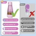 thumbnail image 5 of Dog Water Bottle, 4 in 1 Portable Foldable Dog Water Dispenser with Food Storage and Dog Poop Bag Storage for Pets Outdoor Walking Hiking Travel, 5 of 7