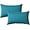 Peacock, variant on Pillow Decor Sunbrella Indoor Outdoor Throw Pillows 12"x20" Rectangular (2-Pack) (Aruba Turquoise)