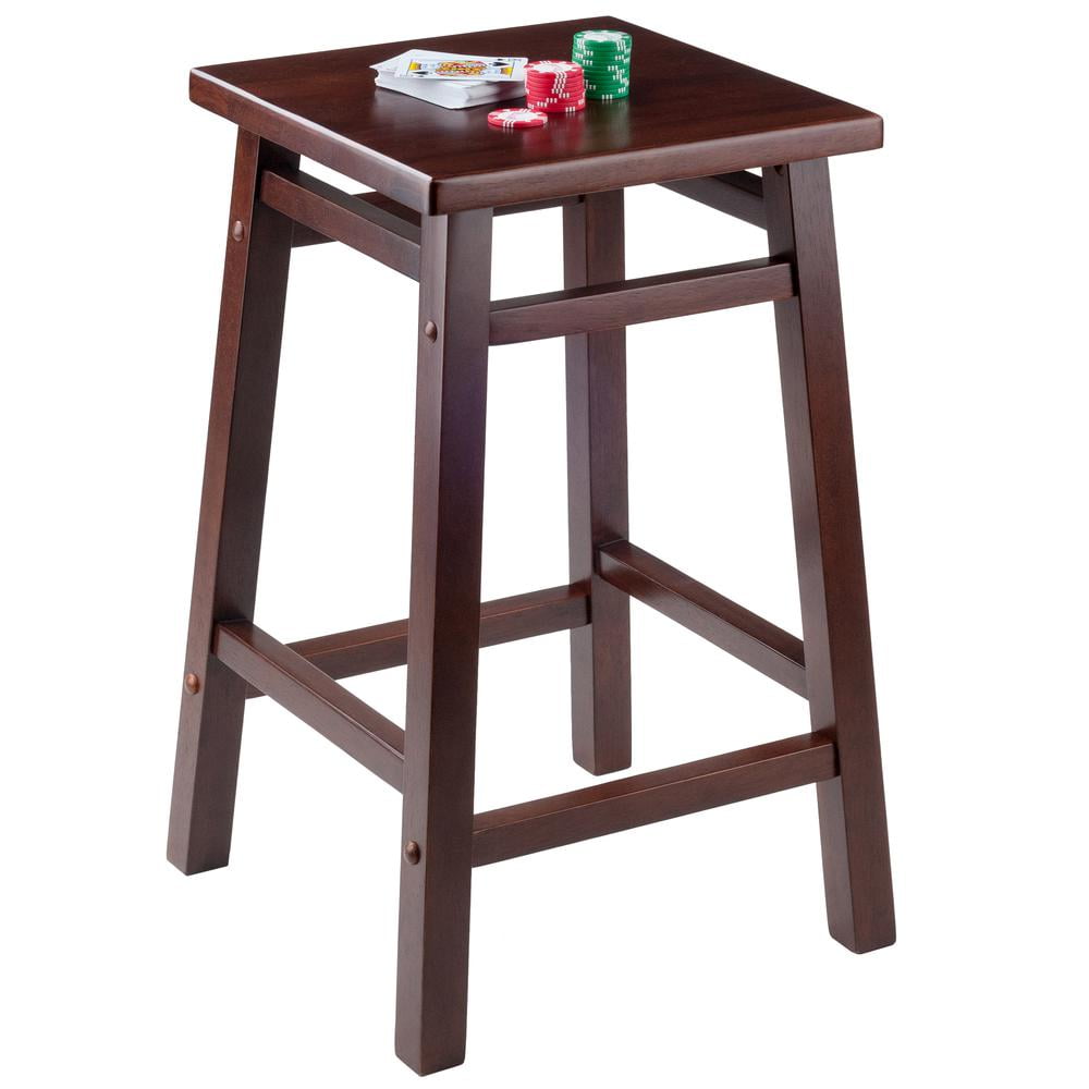 24 Inches 2 Pack Winsome Wood Ivy Counter Stool Rustic Teal & Walnut Finish 0 