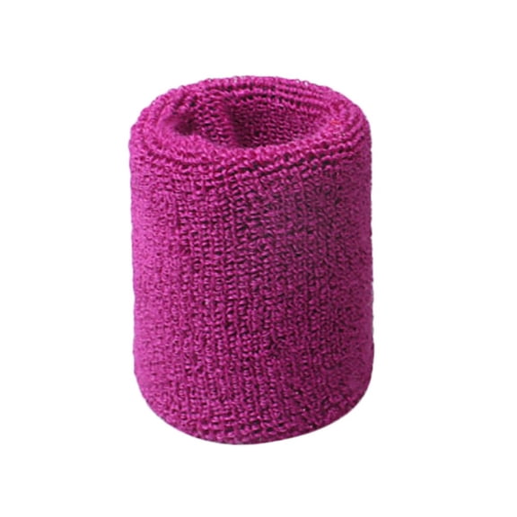 Oioii Cotton Wristbands Sweatbands for Sport Tennis, 5x8cm, Soft Absorbent Sweat Wrist Bands for Basketball, Running and Fitness.,Purple