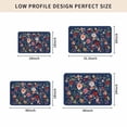 thumbnail image 5 of Navy Blue Flowers Door Mat Indoor Outdoor,Spring Vintage Floral Leaves Farmhouse Non Slip Welcome Mat with Rubber Backing,Absorbent Fabric Front Door Mats Entryway Rug for Home Patio Entrance 16"x24", 5 of 9