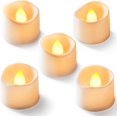 thumbnail image 2 of Homemory Paquete de 12 velas LED sin llama, funciona con pilas, más de 200 horas de velas falsas, velas votivas eléctricas LED parpadeantes para Halloween, Navidad, decoración de mesa central de boda, 2 of 4