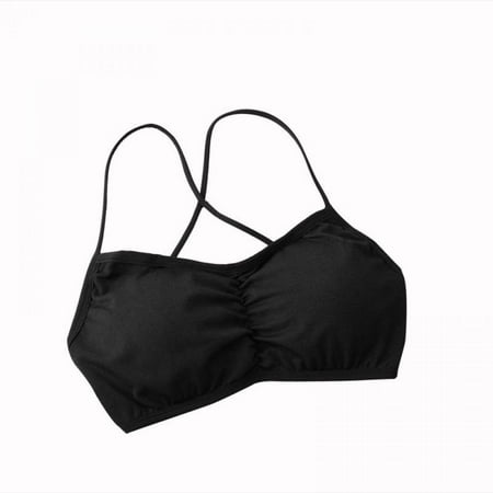 

Xinhuaya Women Wire Free Cross Beauty Back Backless Removable Chest Pad Bra